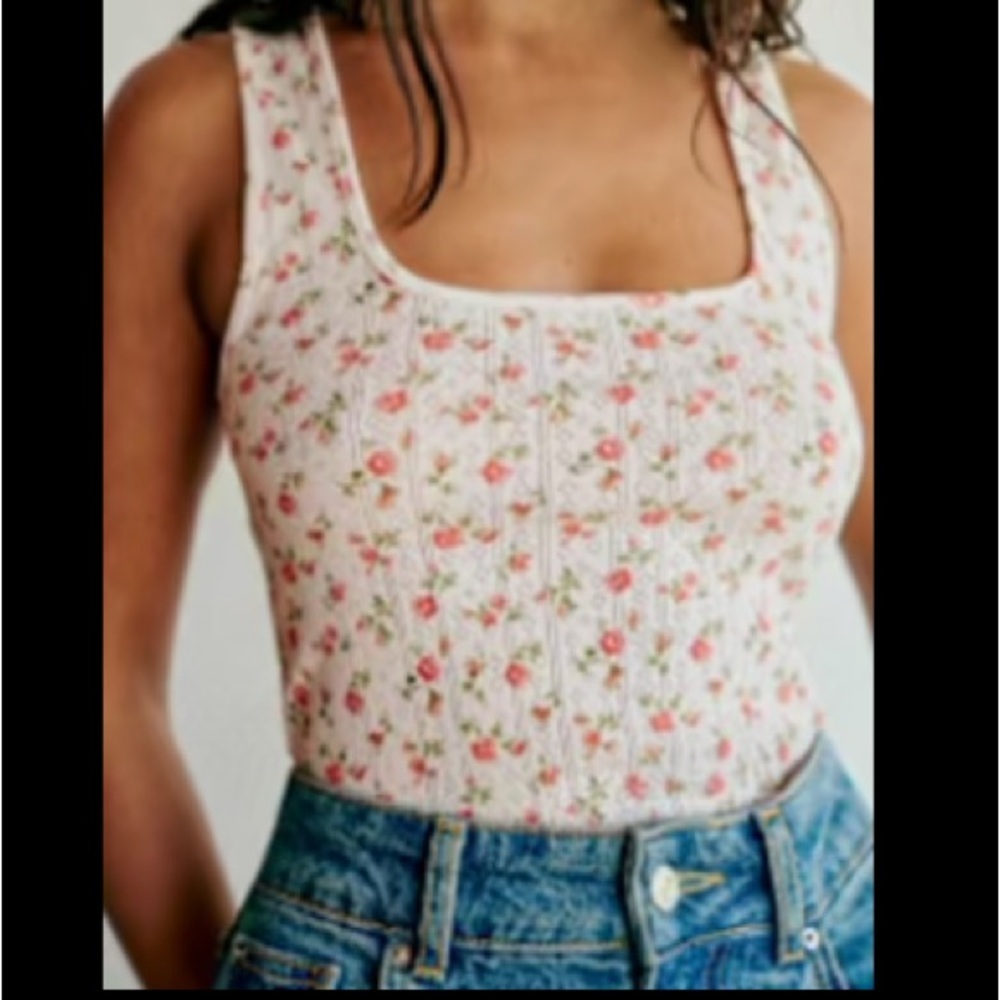 Sezane Juan Top Pointelle Mady Print - Size M